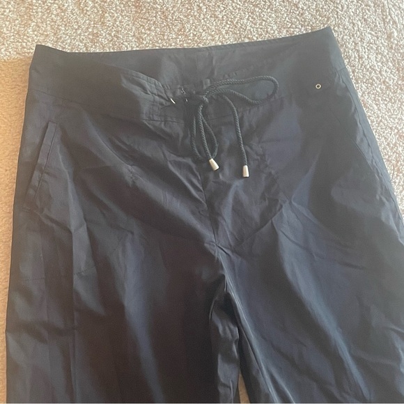 Chicos Womens Black nylon track pants Size 1.5 M / 10 Black Non-Stretch Pockets - Picture 3 of 12